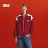 Semir New Year Qiji Red丨Coat Men's 26 Spring Three-proof Embroidered Splicing Top Loose Casual Baseball Jacket Red
