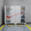 Parking space storage cabinet underground garage moisture-proof sundry tool storage cabinet moisture-proof anti-theft fishing rod rack standing corner cabinet black and red door double cabinet 1800*2000*500