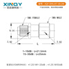 XINQY Xinqiyuan SMA connector RF coaxial fixed attenuator DC-8G power 2W signal test 3/10/30dB SMAJKT DC-8GHz power 2W attenuation value 15dB