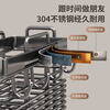 Mu quality 304 stainless steel chopstick barrel household chopstick storage box chopstick cage wall-mounted kitchen spoon storage rack gun gray 3 compartments K-18 table + with 4 hooks
