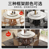 Caiwei marble dining table home dining table and chair combination solid wood ash large round table modern simple round dining table 1.35 meters single dining table (with turntable)