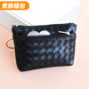 Ye Yu Coin Purse Women's 2025 New Woven Pattern Small Zipper Bag Mini Compact Key Bag Card Bag Fashion Coin Bag Women's Burgundy