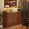 Tea cabinet, sofa side cabinet, side table, small apartment corner cabinet, living room sideboard, small coffee table, storage cabinet, storage cabinet, 60*30*80cm, North American black walnut color