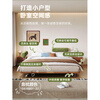 He Jiagong no bedside solid wood suspended bed mid-century style double fabric small apartment movable cushions flush side tatami bed Comfort version 15cm extra loose wooden frame single bed + 2 bedsides 1800mm*2000mm x bracket structure