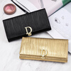 Banyanu 2025 New Fashion Women's Wallet Women's Long Leather Wallet Women's European and American Large Capacity Gold Clutch Red