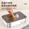 DIKTT German dumpling refrigerator storage box 316L food grade special stainless steel dumpling box crisper water wonton freezer antibacterial 316L steel 2 pieces 1 layer dumpling box 2400ml
