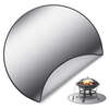 Floor insulation mat, barbecue fire blanket, outdoor camping mahjong table heater, insulation board, aluminum foil lawn fireproof cloth, large round insulation mat, diameter 90cm/thickened