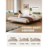 He Jiagong no bedside solid wood suspended bed mid-century style double fabric small apartment movable cushions flush side tatami bed Comfort version 15cm extra loose wooden frame single bed + 2 bedsides 1800mm*2000mm x bracket structure