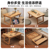 Solid wood small table bay window foldable table kang table household tatami coffee table bed table eating low table computer table pine model folding bay window table log color 60*40