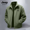 JEEP SPIRIT Jeep fleece jacket for men in winter double-sided thickened Austrian velvet thermal locking fleece liner versatile stand-up collar jacket
