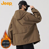 JEEP Jeep thickened jacket men's cotton jacket winter casual loose jacket men's military green cotton XL