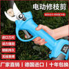 Pupan Electric Pruning Scissors Powerful Rechargeable Thick Branch Fruit Tree Scissors Cordless Multifunctional Branch Pruning Scissors 3cm Powerful 2 Batteries + Two Blades + Waist Bag