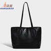 Kangaroo (KANGAROO) launches new vegetable tanned soft leather tote bag for women, large capacity commuting shoulder bag, casual and simple design, daily outing, coffee color 33*15*27CM