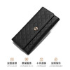 Scarecrow 2025 New Women's Wallet Fashionable and Exquisite Cowhide Small Fragrant Style Wallet Medium Long Clutch Black