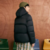 Flying in the snow 2025 new men's short outdoor high-fill hooded down jacket trendy bread thickened comfortable jacket