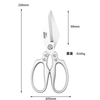 JCZS German large-head labor-saving stainless steel new kitchen scissors for chicken, fish, broiler and chicken bones, strong household kitchen scissors 2025 new large-head powerful kitchen scissors, all metal
