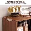 Tea cabinet, sofa side cabinet, side table, small apartment corner cabinet, living room sideboard, small coffee table, storage cabinet, storage cabinet, 60*30*80cm, North American black walnut color