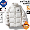 NASA MARVEL down jacket men's winter coat thickened warm bread coat stand collar versatile casual couple wear black 3XL