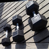 Rubber-coated dumbbells, hexagonal dumbbells, commercial gym dumbbells, iron-coated dumbbells, 10kg, 20kg, 40 fixed dumbbells, rubber-coated, single 30kg