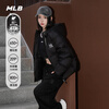 MLB Official Fashionable and Versatile Atmosphere Hooded Goose Down Down Jacket for Men and Women Couples 25 Autumn and Winter New DJB40 New York Yankees/Black M (It is recommended to take one size smaller)