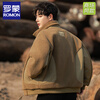 ROMON reversible sherpa jacket men's autumn and winter new jacket men's polar fleece fur one-piece men's thickened khaki XL