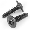 Large flat head drill tail screws Washer Cross large round head black quenching self-tapping self-drilling dovetail screws M4.2 black M4.2*32 (about 200 pieces per jin)
