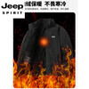 JEEP SPIRIT cotton coat for men autumn and winter 2025 new velvet thickened middle-aged dad men's warm jacket cotton coat khaki velvet 3XL