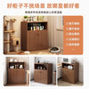Tea cabinet, sofa side cabinet, side table, small apartment corner cabinet, living room sideboard, small coffee table, storage cabinet, storage cabinet, 60*30*80cm, North American black walnut color