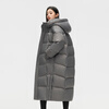 Flying in the Snow Autumn and Winter New Versatile Women's Down Jacket Practical Large Pockets Thickened Women's Long Duck Down Hooded Down Jacket
