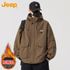 JEEP Jeep thickened jacket men's cotton jacket winter casual loose jacket men's military green cotton XL