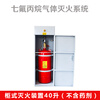 Heptafluoropropane fire extinguisher hanging clean gas fire extinguishing device cabinet type portable trolley pharmacy room system cabinet type heptafluoropropane (40L)
