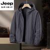 JEEP SPIRIT men's jacket hooded 2025 new spring and autumn men's large size men's outdoor mountain style thin jacket XTFS-XTJK9077 military green 5XL