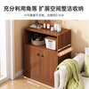 Tea cabinet, sofa side cabinet, side table, small apartment corner cabinet, living room sideboard, small coffee table, storage cabinet, storage cabinet, 60*30*80cm, North American black walnut color