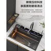 Four Seasons Muge (MICOE) sink black diamond handmade single-slot kitchen large single-sink dishwashing sink vegetable basin 304 stainless steel technology luxury 75M honeycomb embossed + food