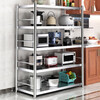 Yiman stainless steel kitchen storage rack microwave oven storage storage shelf