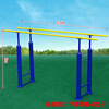 Outdoor horizontal bar parallel bar outdoor uneven bar pull-up device community school square park fitness equipment path 114 buried three-bar solid bar surface with stainless steel screws