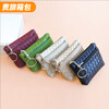 Ye Yu Coin Purse Women's 2025 New Woven Pattern Small Zipper Bag Mini Compact Key Bag Card Bag Fashion Coin Bag Women's Burgundy