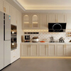 Huili Dejin Kaiyue cream style French cabinets retro light luxury cabinets overall home kitchen U-shaped whole house customization deposit 1 meter