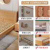 Laishda Nordic beech solid wood bed modern simple double bed home master bedroom wedding bed D8311# 1.5 meter frame bed