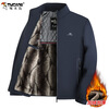 Woodpecker autumn and winter new men's velvet thickened warm jacket middle-aged and elderly dad's father's cotton jacket 3078 navy blue velvet thickened L Recommended weight 110-130 pounds