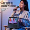 SANSUI W200 karaoke speaker karaoke home KTV singing all-in-one microphone bluetooth audio touch screen smart karaoke machine dynamic lyrics color screen gift black