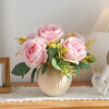 Fan. Makeup coffee table flowers, simulated floral art, Nordic style potted plants, INS decoration, fake flowers, dining table, home furnishings, living room set, table flowers, pink porcelain vase, Luoli powder set