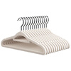 Mengting flocked clothes hanger seamless wardrobe hanger clothes hanging clothes drying rack non-slip shoulder hanger clothes rack beige 10 pieces