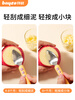 Bayco Mud Scraping Spoon Special Double-Headed Serrated Feeding Tableware for Babies Silicone Spoon Children's Fruit Eating Tool Food Grade Stainless Steel-Food Grade Silicone Double-Headed Mud Scraping Spoon + Corgi Bib
