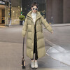 Sibaishe Long Goose Down Jacket 2025 Winter New Women's Straight Long Sleeve Hooded Over-the-Knee Down Jacket