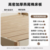 Fanzuo Foshan factory direct delivery Italian light luxury style leather bed mortise and tenon solid wood bed 1.8m x 2m double bed oak bed