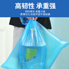 Yigongding large thickened garbage bag large color classified property garbage bag flat mouth kitchen waste bag blue double-sided 3.8 silk 60*80cm 50 pieces