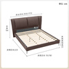 Gujia Home Furnishing Italian Style Progressive Feeling Master Bedroom Double Cowhide Bed B029 Full-Edge Sandal Brown Seifer Functional Leather 1.8m
