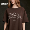 ONLY 2026 Spring Lazy Retro Print Loose Wide T-shirt for Women|126101075