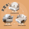 Folding sofa bed dual-purpose multi-functional small apartment folding dual-purpose telescopic bed pull-out living room storage simple sofa white frame off-white cat claw leather 1.2m storage +7cm sponge